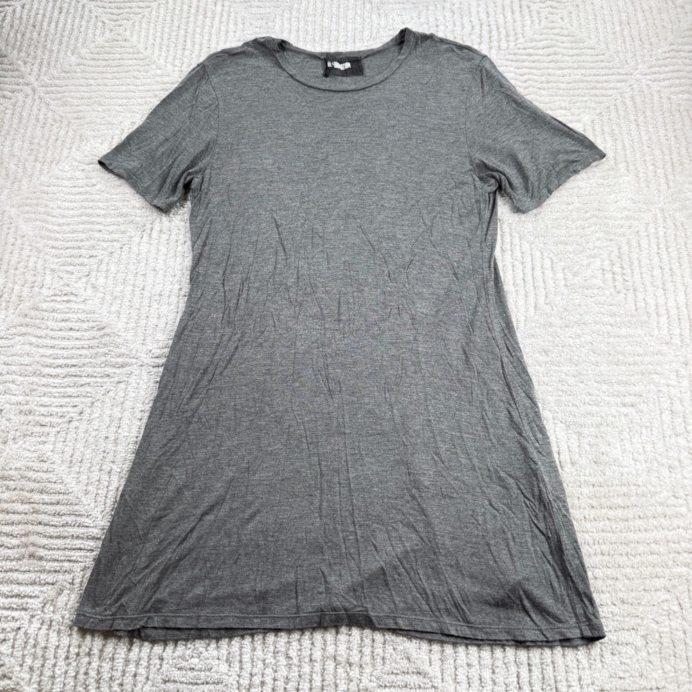 Reformation T-Shirt Dress Womens Medium Gray Micro Tencel Mini Minimalist Basics